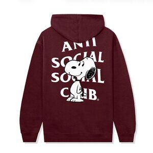 NWT Anti Social Social Club ASSC x Peanuts Snoopy Logo Hoodie